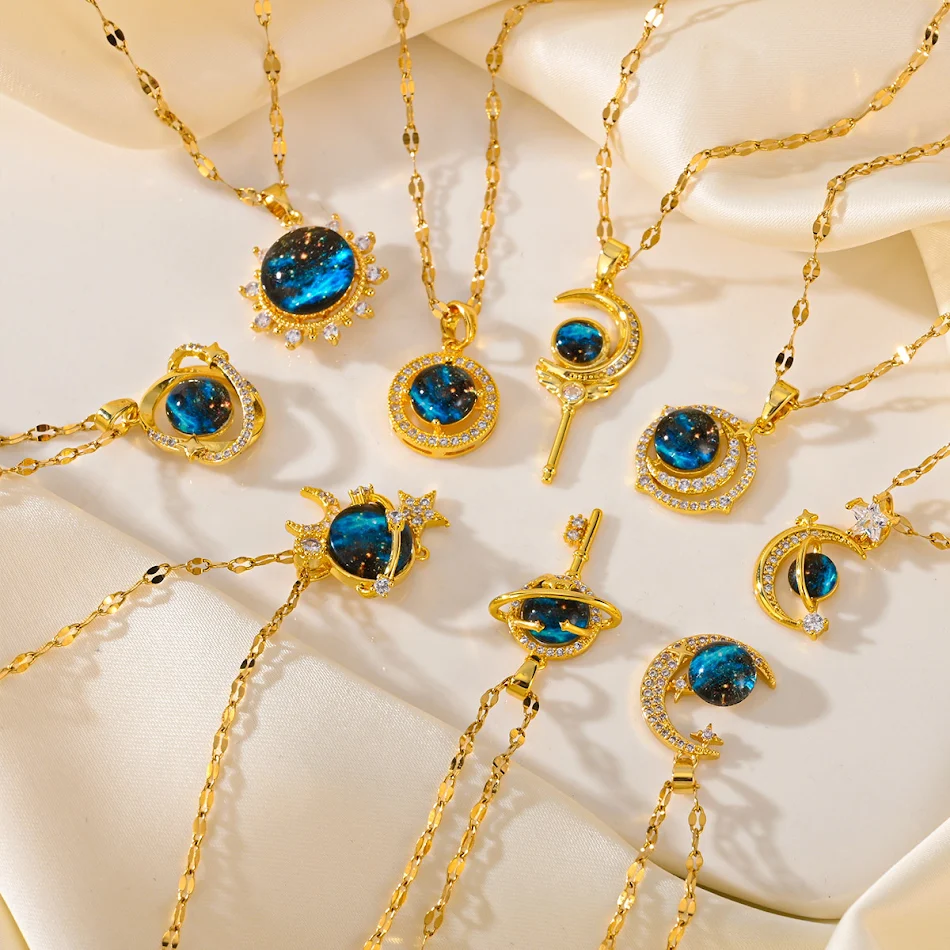 Collar Planeta Fantasía para Mujer Diseño Especial Interés - Joyería Única y Elegante para Aficionadas a la Fantasía