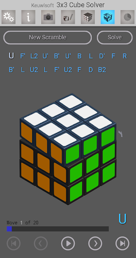 Screenshot 3x3 Cube Solver