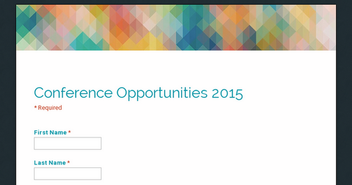 Conference Opportunities 2015