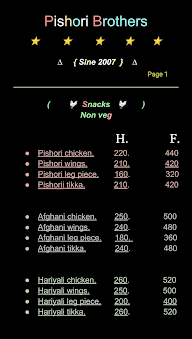 Pishori Brothers menu 6