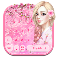 sakura  Girl Keyboard Theme