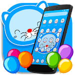 Cover Image of Herunterladen Blue Cat Cartoon launcher Theme 1.1.11 APK