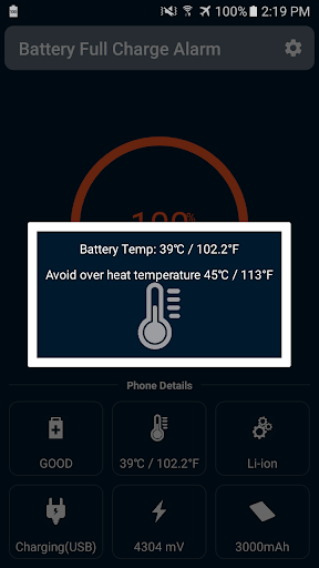 Screenshot Battery Full Charge Alarm