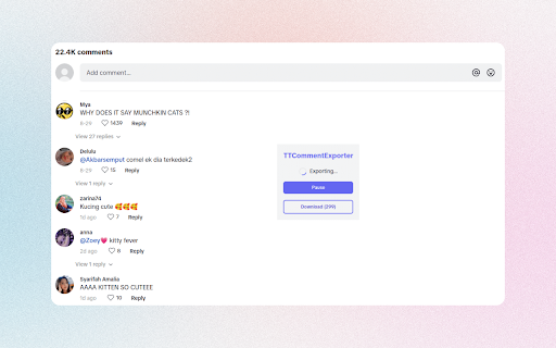 TTCommentExporter - Export TikTok Comments