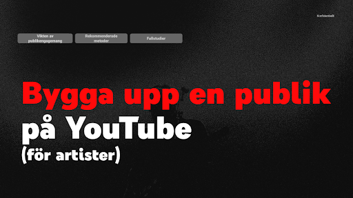 Bygga upp en publik på YouTube (två sidor)
