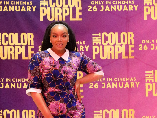 Actress Thembisa Mdoda-Nxumalo at the pre-screening of 'The Color Purple' movie at Montecasino.