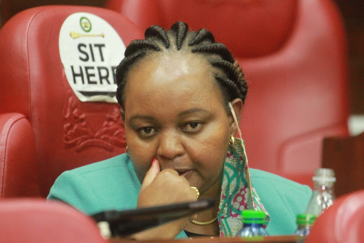 Kirinyaga Governor Anne Waiguru during the hearing of her impeachment case at the Senate Chambers on 24th,June. 2020/EZEKIEL AMINGA