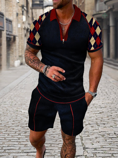 Title 2, Mens Summer Fashion 3D Printed Short Sleeve Ge...