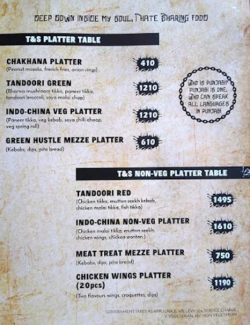 Tales & Spirits menu 