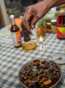 Pickled aubergine or 'East African chakalaka'.