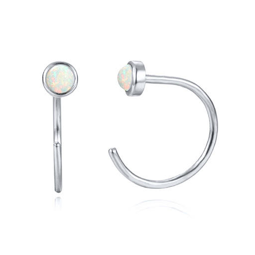 Title 5, C-Shaped Mosquito Coil Stud Earrings. Stylishly...