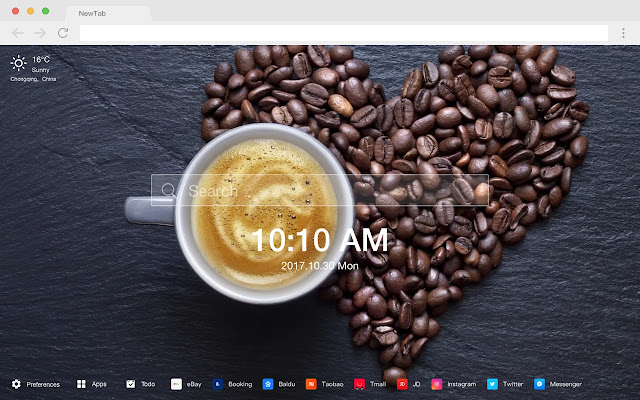 Coffee Beans New Tab HD Foods Theme