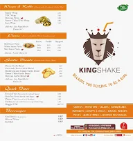 King Shake menu 1