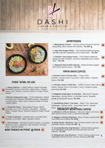Dashi Dimsum & Sushi Bar menu 