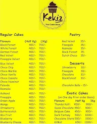 Kekiz - The Cake Shop menu 1