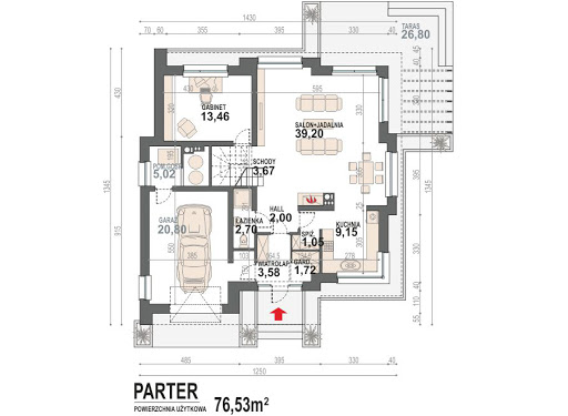 Opałek X - Rzut parteru