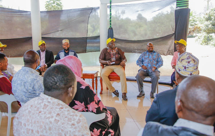Hosted delegation of grassroots leaders from Isiolo and Wajir County's at Ruto's Karen residence, Nairobi county on Friday 11, March 2022.