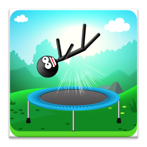 Stickman Trampoline Jump. 