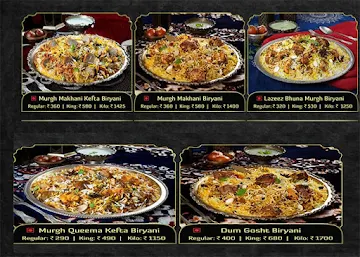 Behrouz Biryani menu 