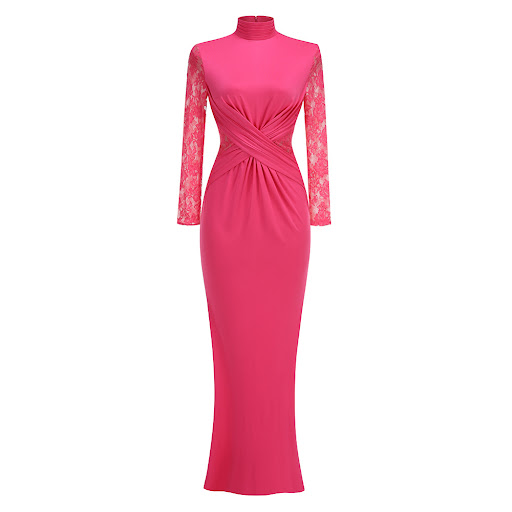 Title 17, Vintage Lace Pleated Waist Tight Dress, Elegant...