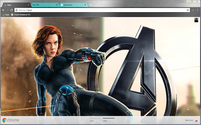 Black Widow - Natasha Romanoff - Avengers chrome extension