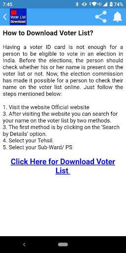 Screenshot Voter List Download 2020- Best