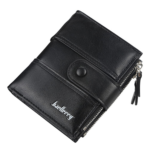 Title 5, Mens New Double Zipper Creative Short Wallet, ...