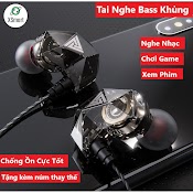 Tai Nghe Phone Nghe Nhạc Chơi Game Qkz Ak2 Pro 2022 Mới Nhất Âm Thanh Super Bass, Dây Chống Rối, Có Mic Đàm Thoại