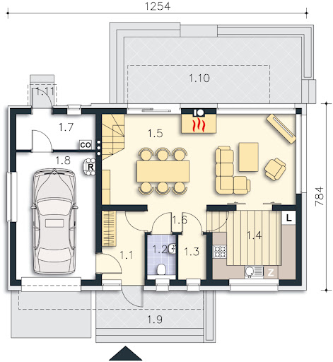 Edynburg II DCP291a - Rzut parteru