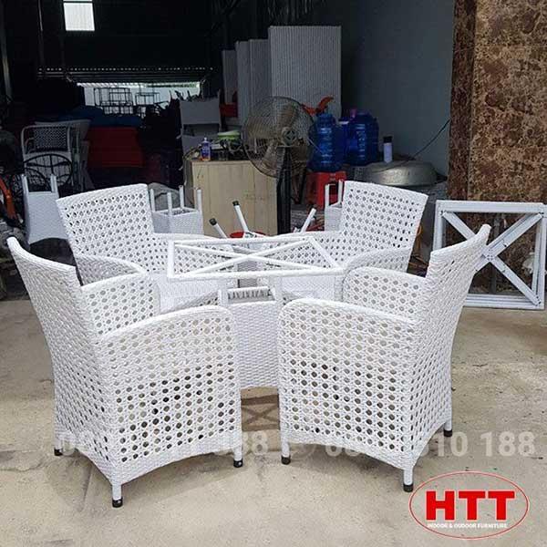 Bàn ghế mây nhựa HTT026