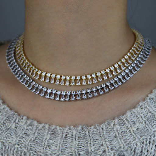 Title 6, New Inlaid Zircon Womens Necklace Sparkling el...