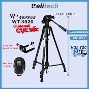 Chân Máy Ảnh Tripod Weifeng Wt - 3520, Khung Nhôm Cao Cấp, Cao 1.4M Chịu Tải 3Kg Hỗ Trợ Chụp Ảnh, Quay Video, Livestream