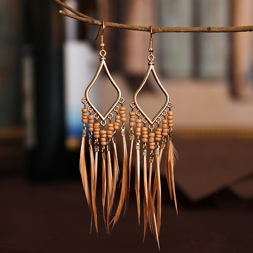 Title 3, Womens Bohemian Style Earrings with Colorful B...
