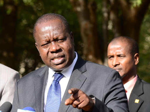 Interior CS Fred Matiang'i on February 5, 2019.