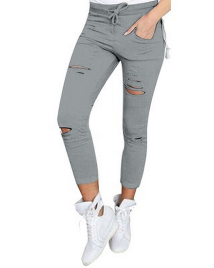 New Ripped Jeans for Women Women Big Size Ripped Trousers... - 1