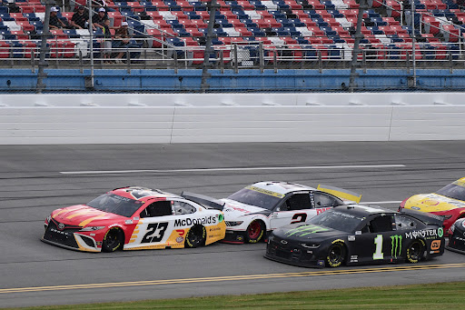 Wallace leads the field in Monday's YellaWood 500 at Talladega Superspeedway.