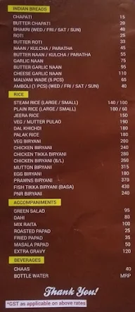 Jai Hind Lunch Home menu 2