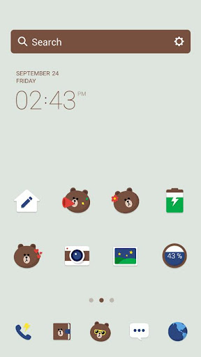 Brown.S LINE Launcher theme