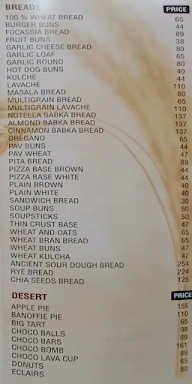 Bakers Stop - By Myraa menu 1