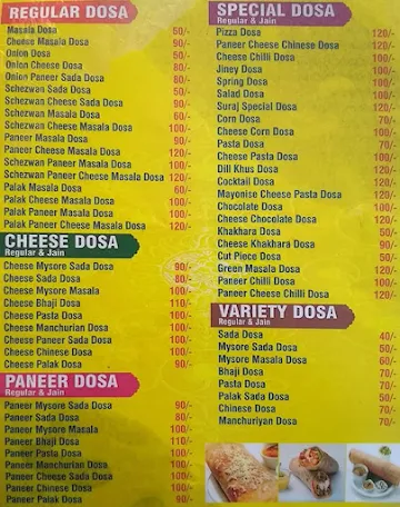 Nandu Dosawala menu 