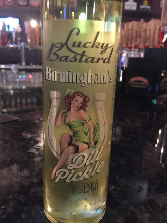 Logo for Birmingham's Lucky Bastard Dill Pickle Vodka