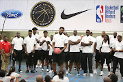 Andre Drummond of the Detroit Pistons speaks during the Jr. NBA Special Olympics clinic as part of Basketball Without Boarders Africa at the American International School of Johannesburg on August 2, 2017 in Gauteng province of Johannesburg, South Africa.  NOTE TO USER: User expressly acknowledges and agrees that, by downloading and or using this photograph, User is consenting to the terms and conditions of the Getty Images License Agreement. Mandatory Copyright Notice: Copyright 2017 NBAE (Photo by Nathaniel S. Butler/NBAE via Getty Images)