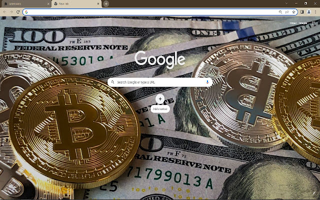 Bitcoins and U.s Dollar Bills chrome extension