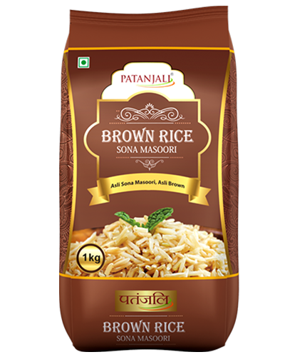 Patanjali Brown Rice- Sona Masoori - 1 kg