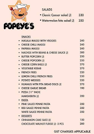 Popeye's menu 1