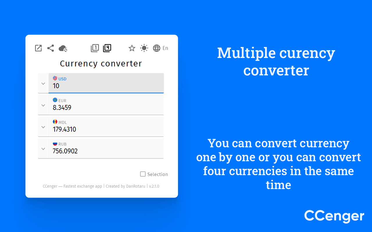 CCenger - Modern currency converter app Preview image 10