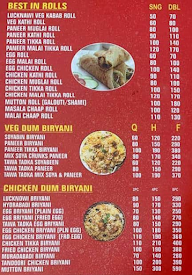 RJ Lucknowi Zaika menu 1