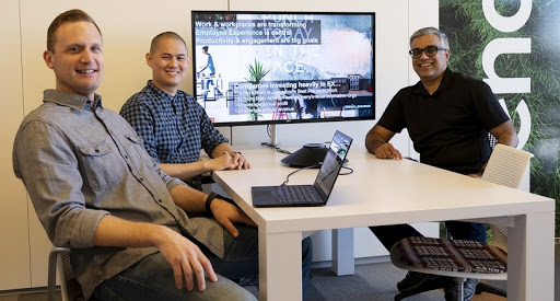 Aaron Steward, Jon Yu and Dilip Bhatia.