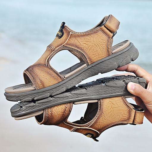 Title 6, Cowhide Plus Size Outdoor Sports Mens Sandals ...