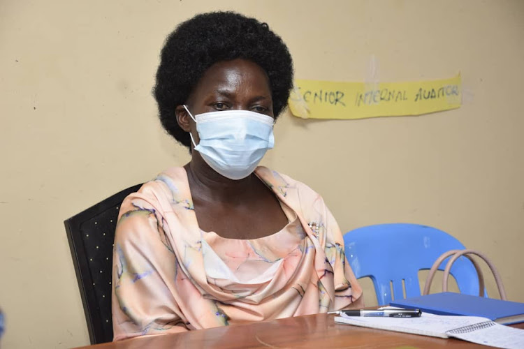 State Minister in Charge of Bunyoro Affairs Jennifer Namuyangu at Kikuube District HQs.